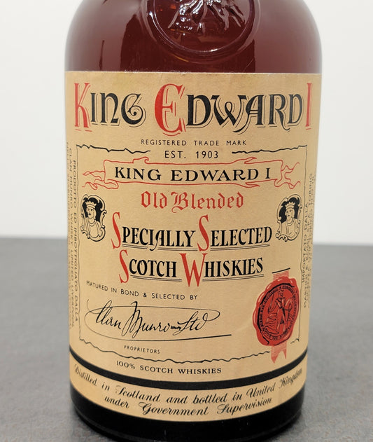 Whisky King Edward 1960s Clan Munro Specially Selected Scotch Whisky 75 cl 43%