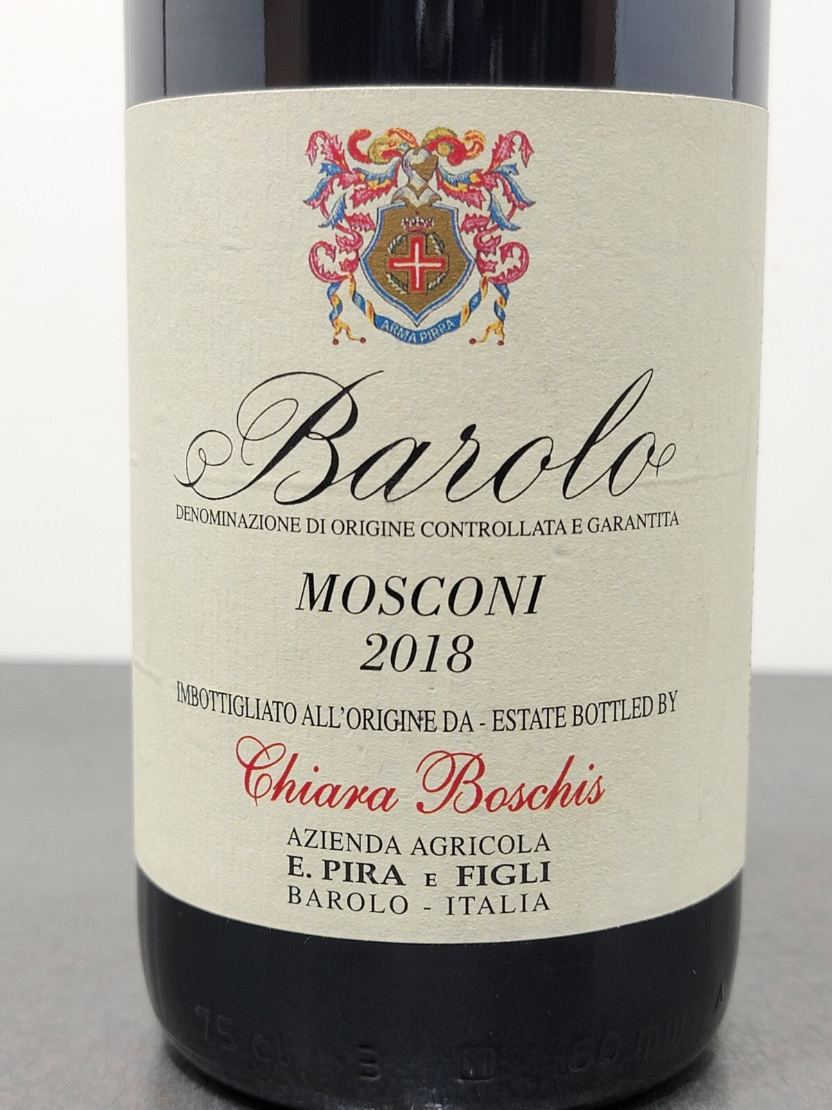 Barolo Mosconi Chiara Boschis 2018 Vino Biologico E.Pira & Figli 75 cl 14.5%