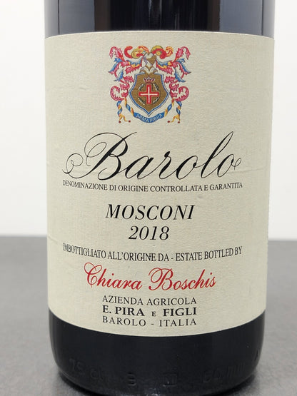 Barolo Mosconi Chiara Boschis 2018 Vino Biologico E.Pira & Figli 75 cl 14.5%