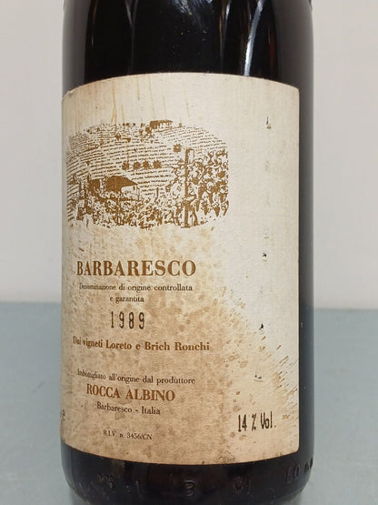 Barbaresco Rocca Albino 1989 Vigneti Loreto e Brich Ronchi bott.75 cl 14%