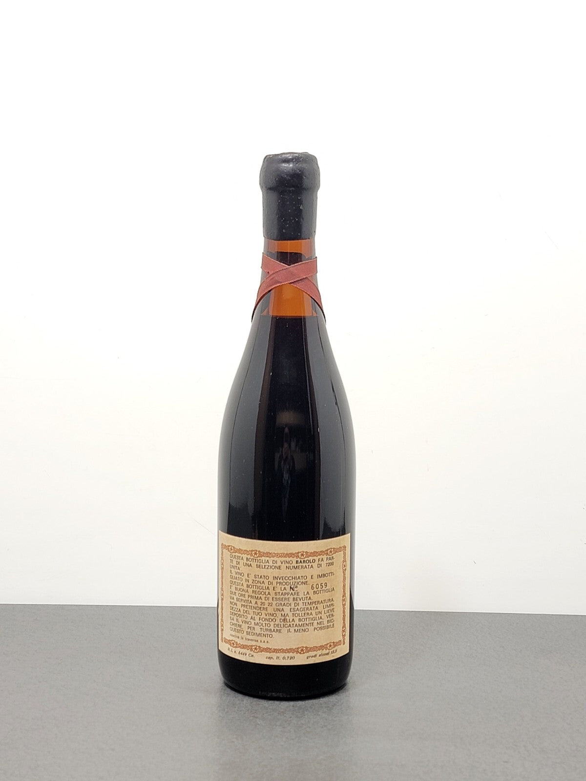 Barolo Cascina la Traversa 1970 La Morra bott.72 cl 13.5%