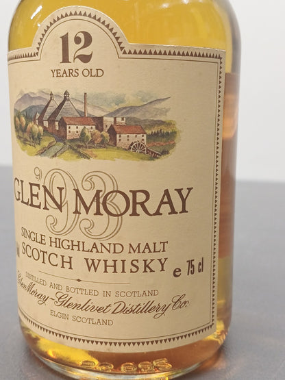 Whisky Glen Moray 12 years 1980s Single Highland Malt Scotch Glenlivet 75 cl 43%