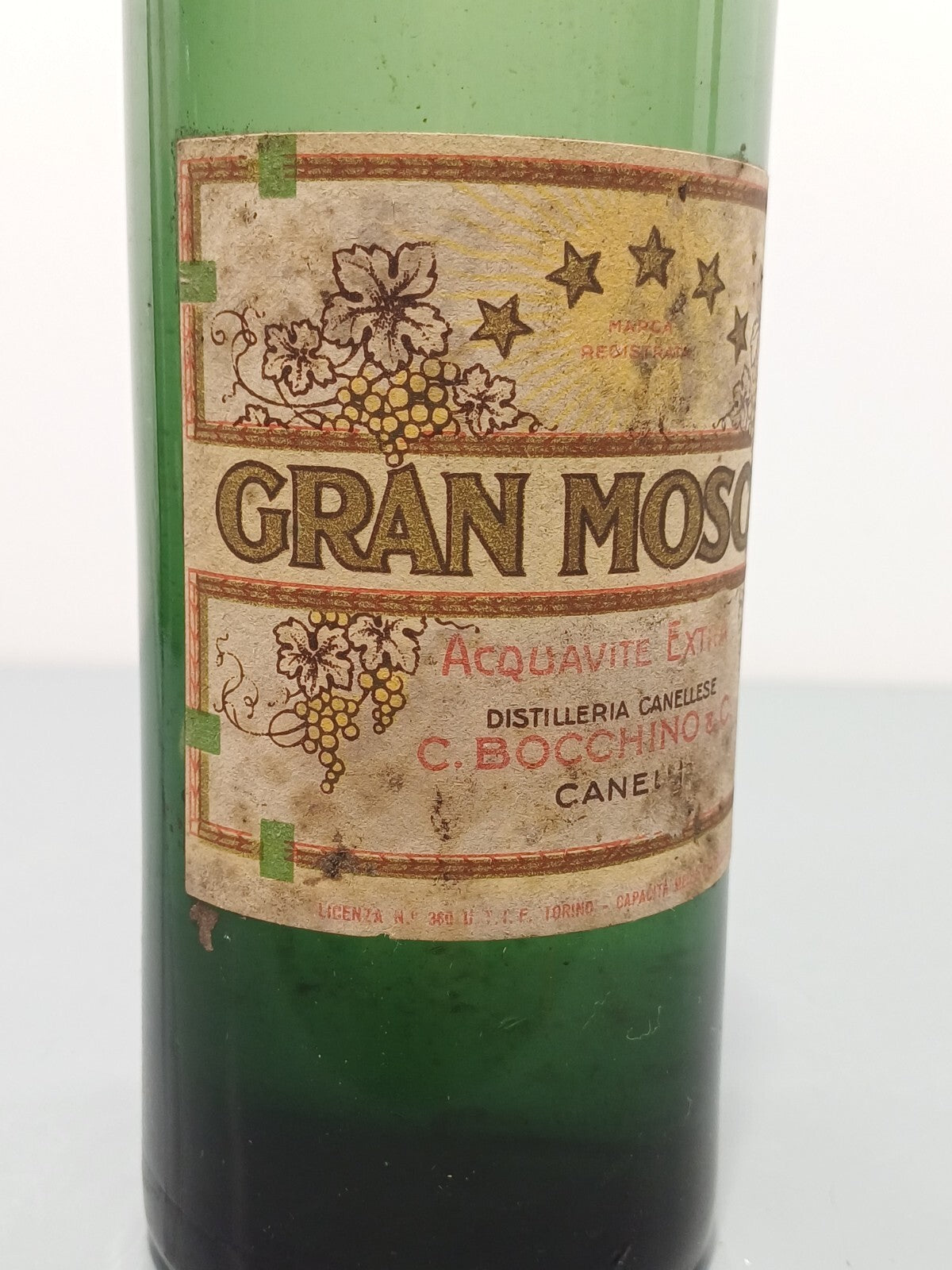 Grappa Bocchino Gran Moscato Canelli 1920s bott. 100 cl