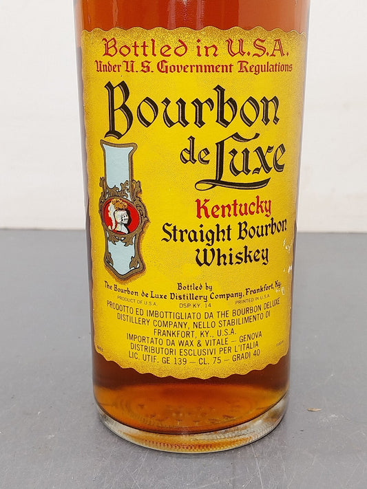 Whisky Bourbon De Luxe Kentucky anni 70 bott. 0.75 cl