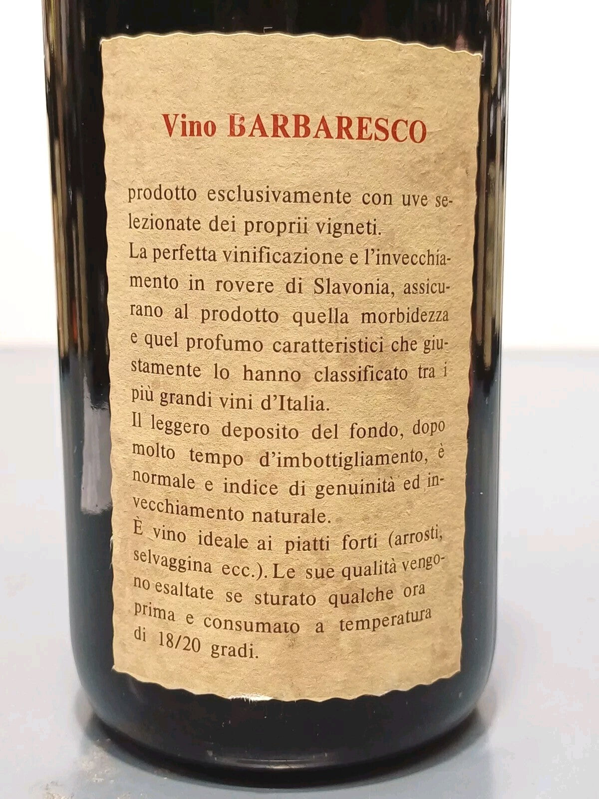 Barbaresco Moccagatta 1971 Minuto Mario & Figli bott. 72 cl