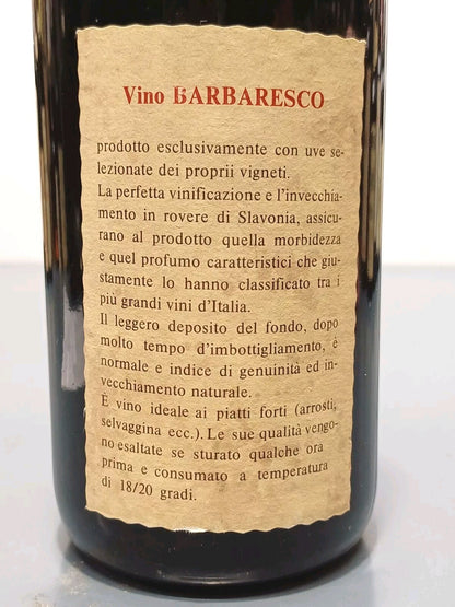 Barbaresco Moccagatta 1971 Minuto Mario & Figli bott. 72 cl