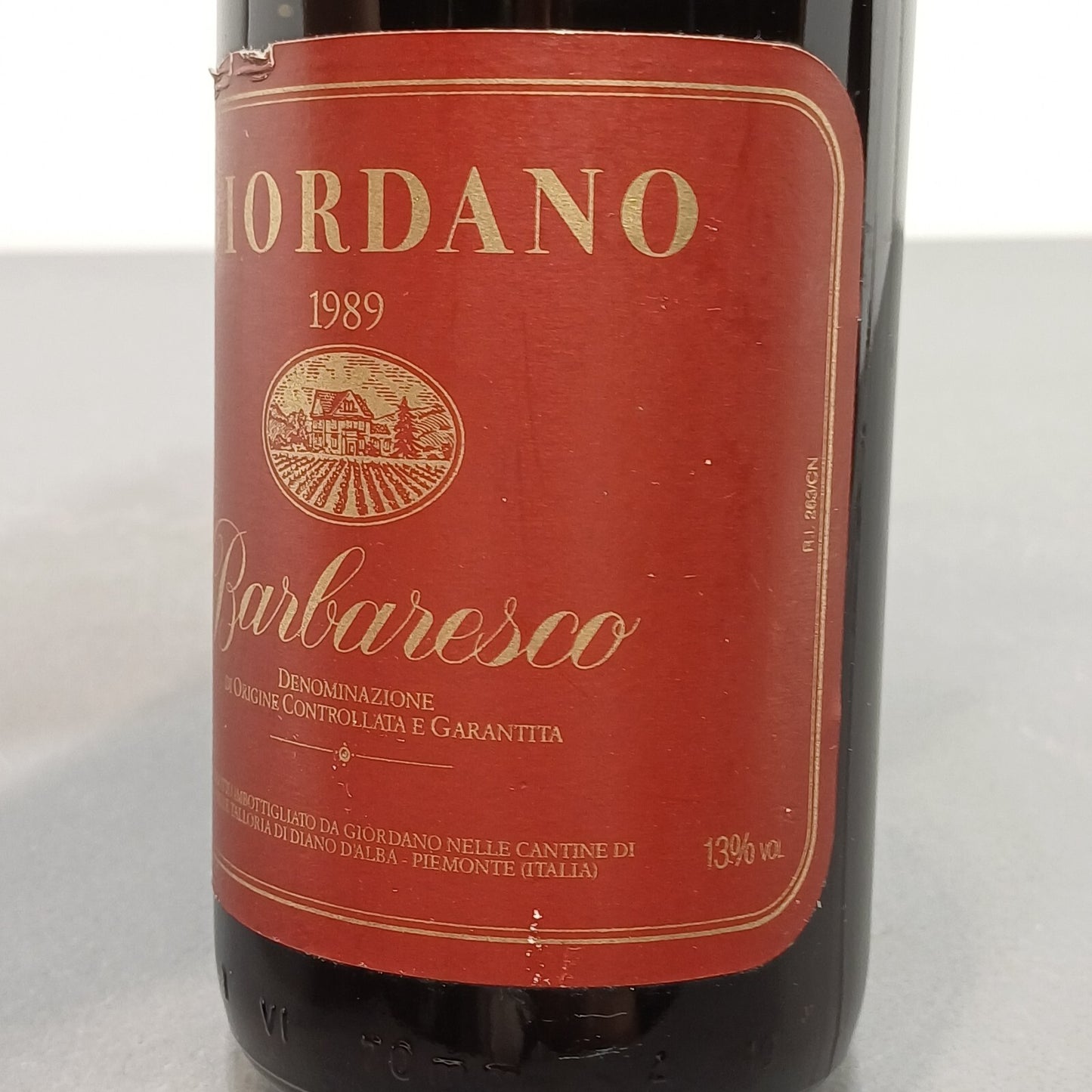 Barbaresco 1989 Giordano bott..75 cl 13%