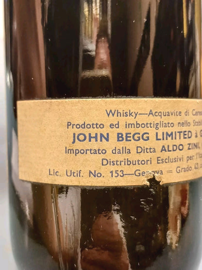 Whisky John Begg Blu Cap Blended Old Scotch Whisky bott.75 cl 1950s