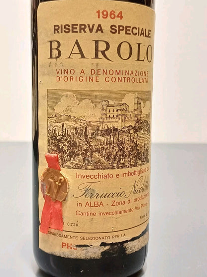 Barolo 1964 Ferruccio Nicolello  Riserva Speciale bott..72 cl