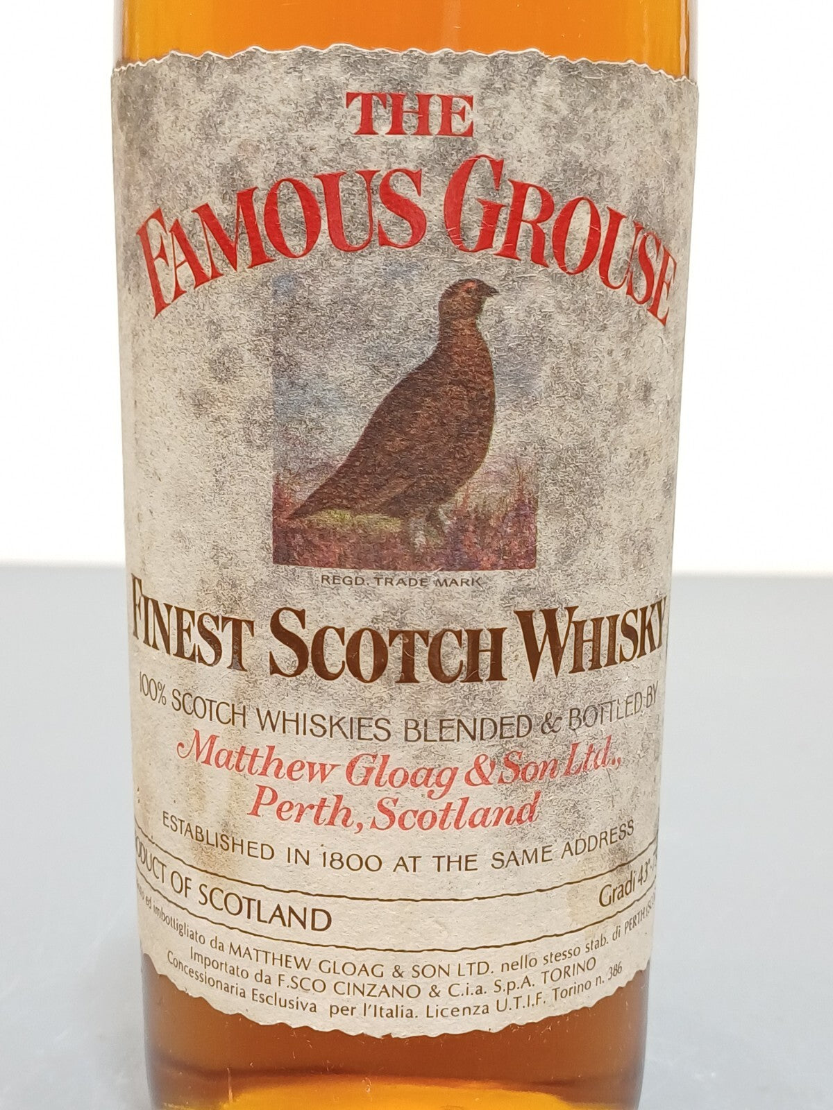 Whisky Famous Grouse Finest Scotch Whisky bott.0.75 cl anni 70