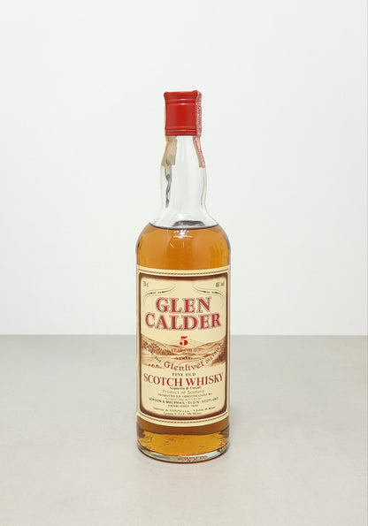 Whisky Glen Calder 5 years Glenlivet Gordon & Macphail 1970s con Box 75 cl 40%