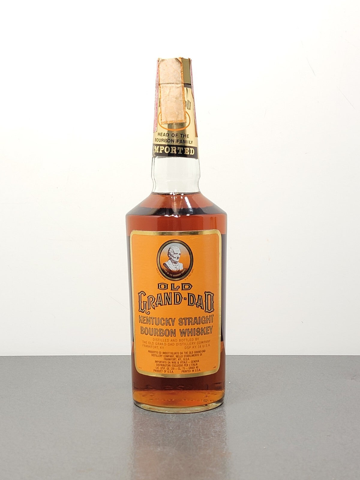 Whisky Old Grand Dad Kentucky Straight Bourbon 1970s bott.75 cl 40%