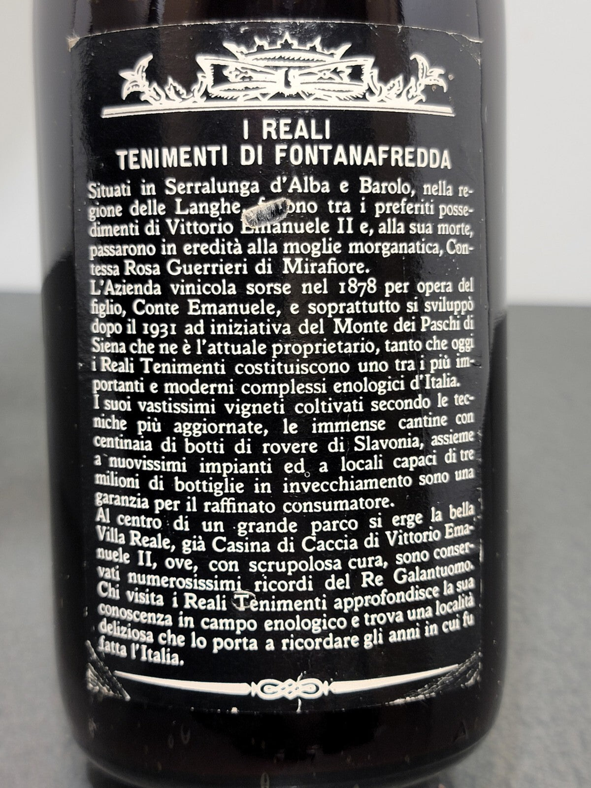Barbaresco Fontanafredda 1977 Serralunga D'Alba bott. 75 cl 12.5%