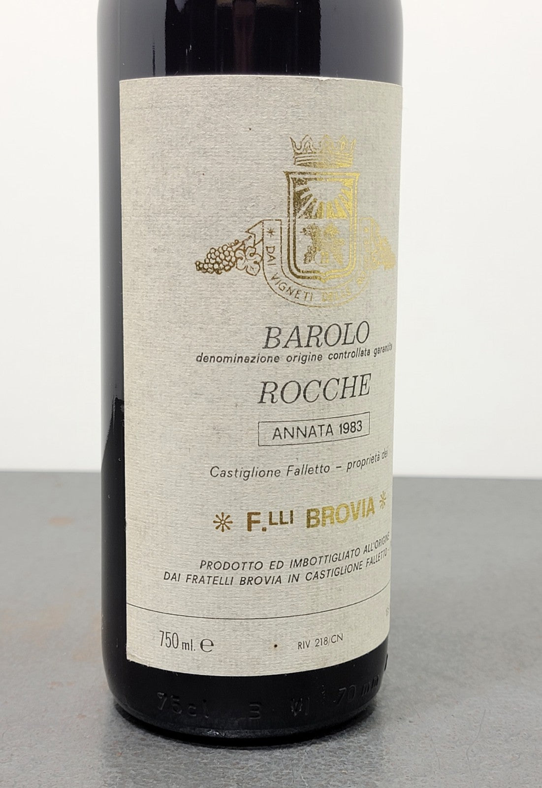 Barolo Rocche Fratelli Brovia 1983 Castiglione Falletto bott. 75 cl 13.5%
