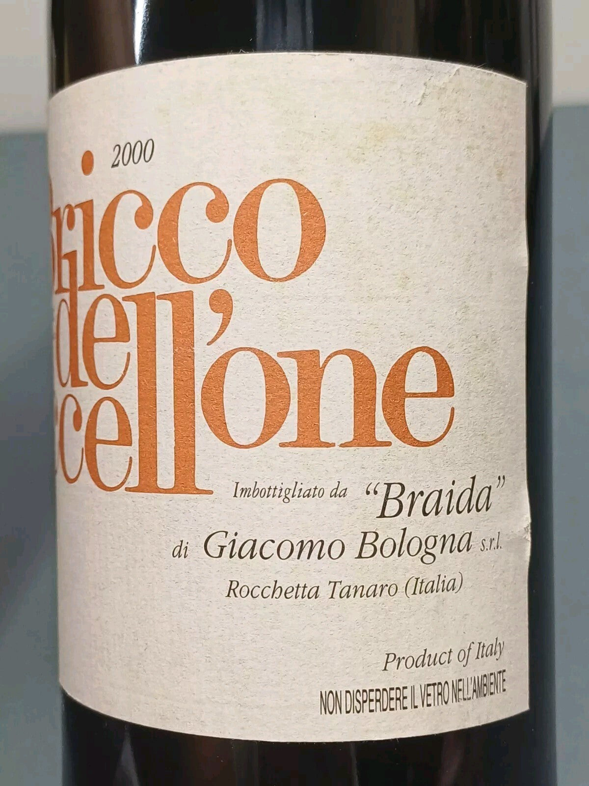 Bricco Dell Uccellone 2000 Barbera Braida bott. 75 cl 14.5%