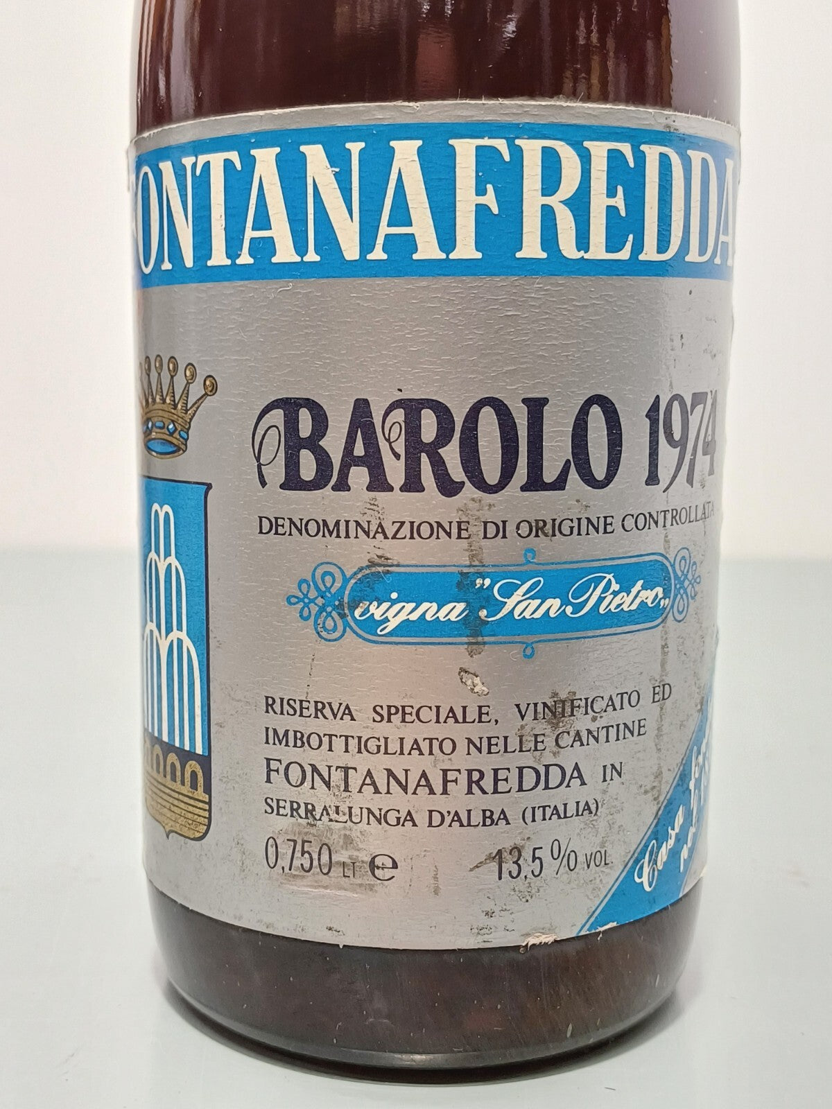 Barolo Fontanafredda Riserva Speciale 1974 Vigna San Pietro bott.75 cl 13.5%