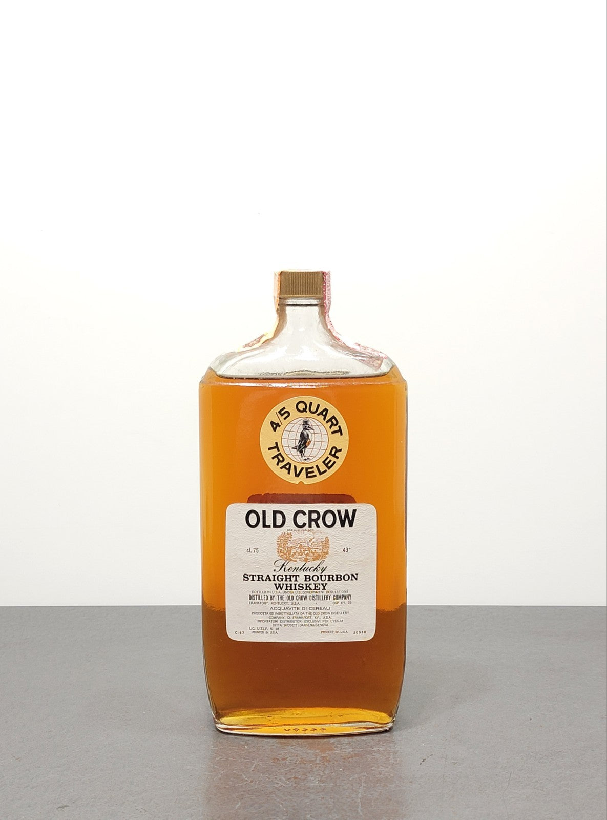 Whisky Old Crow Traveller 1967 Kentucky Straight Bourbon bott. 75 cl 43%