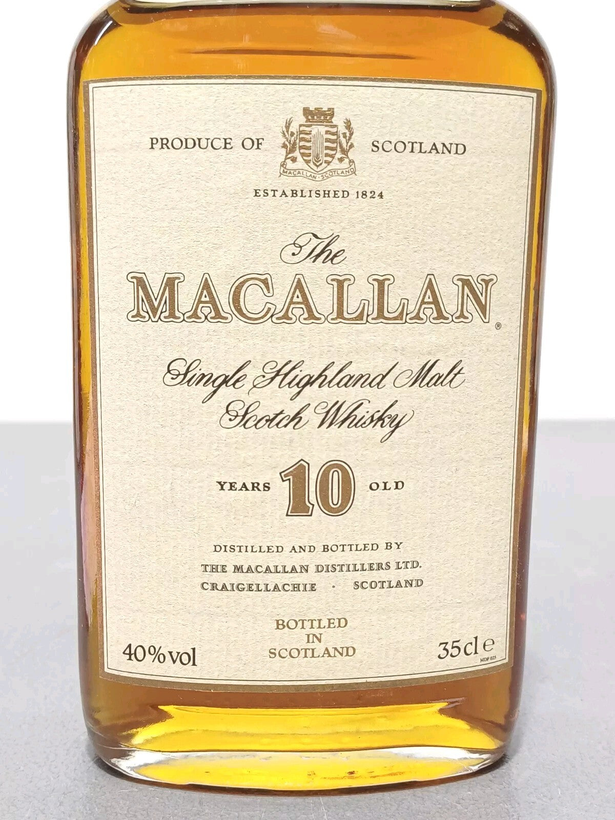 Whisky Macallan 10 years 1990s old Single Highland Malt Scotch Whisky bott 35 cl