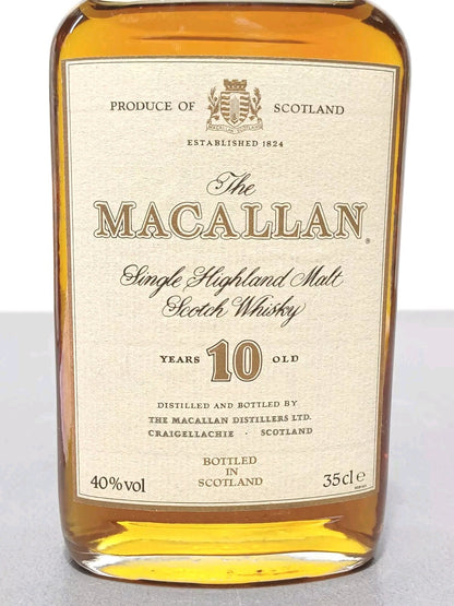 Whisky Macallan 10 years 1990s old Single Highland Malt Scotch Whisky bott 35 cl