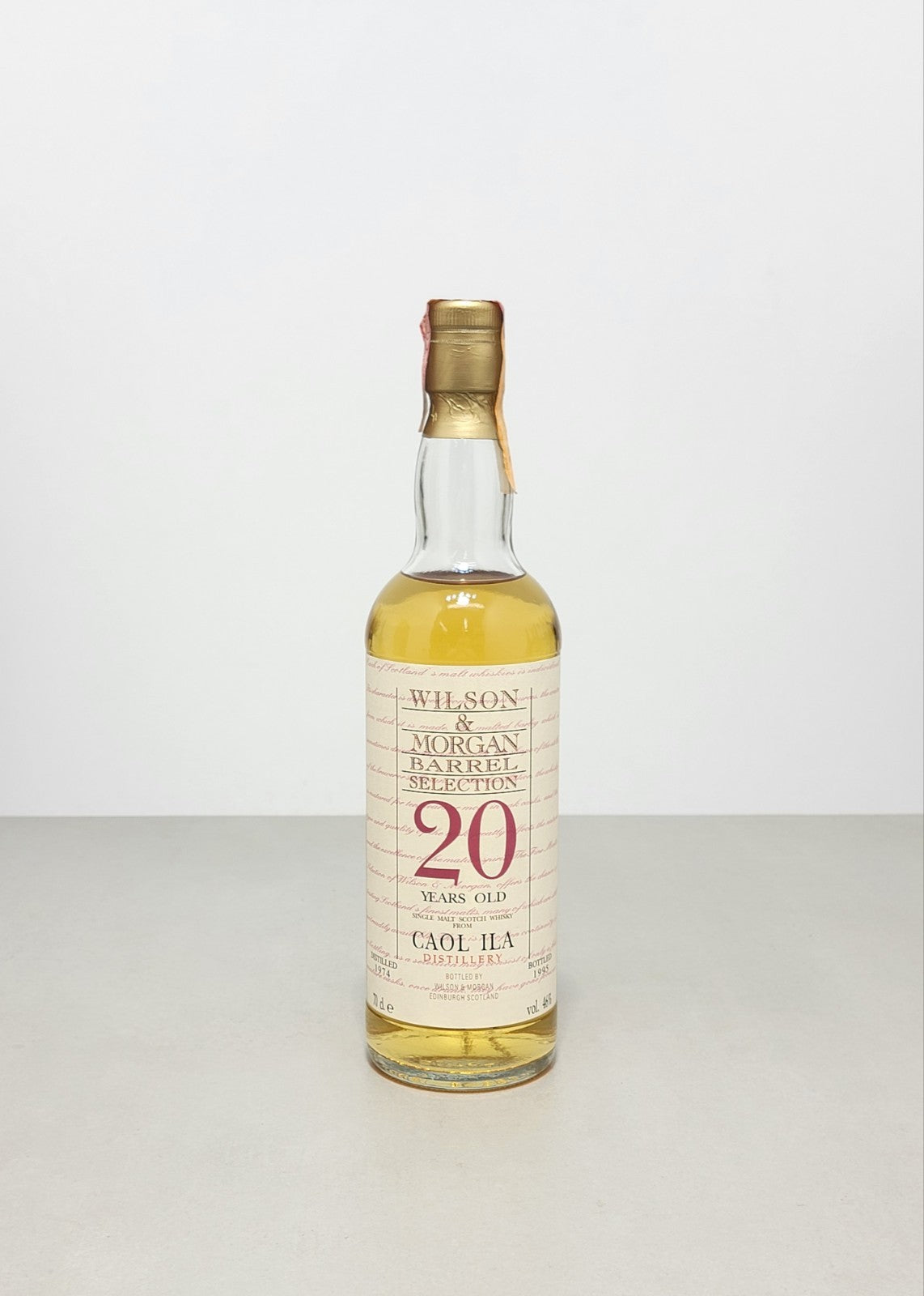 Whisky Coal ILa 20 years 1974 Wilson & Morgan Imbottigliato 1995 bott.70 cl 46%