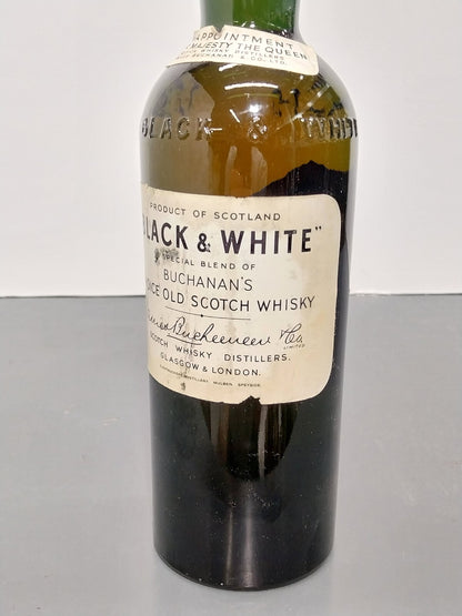 Whisky Black & White 1950s Spring Cap James Buchanan bott.75 cl