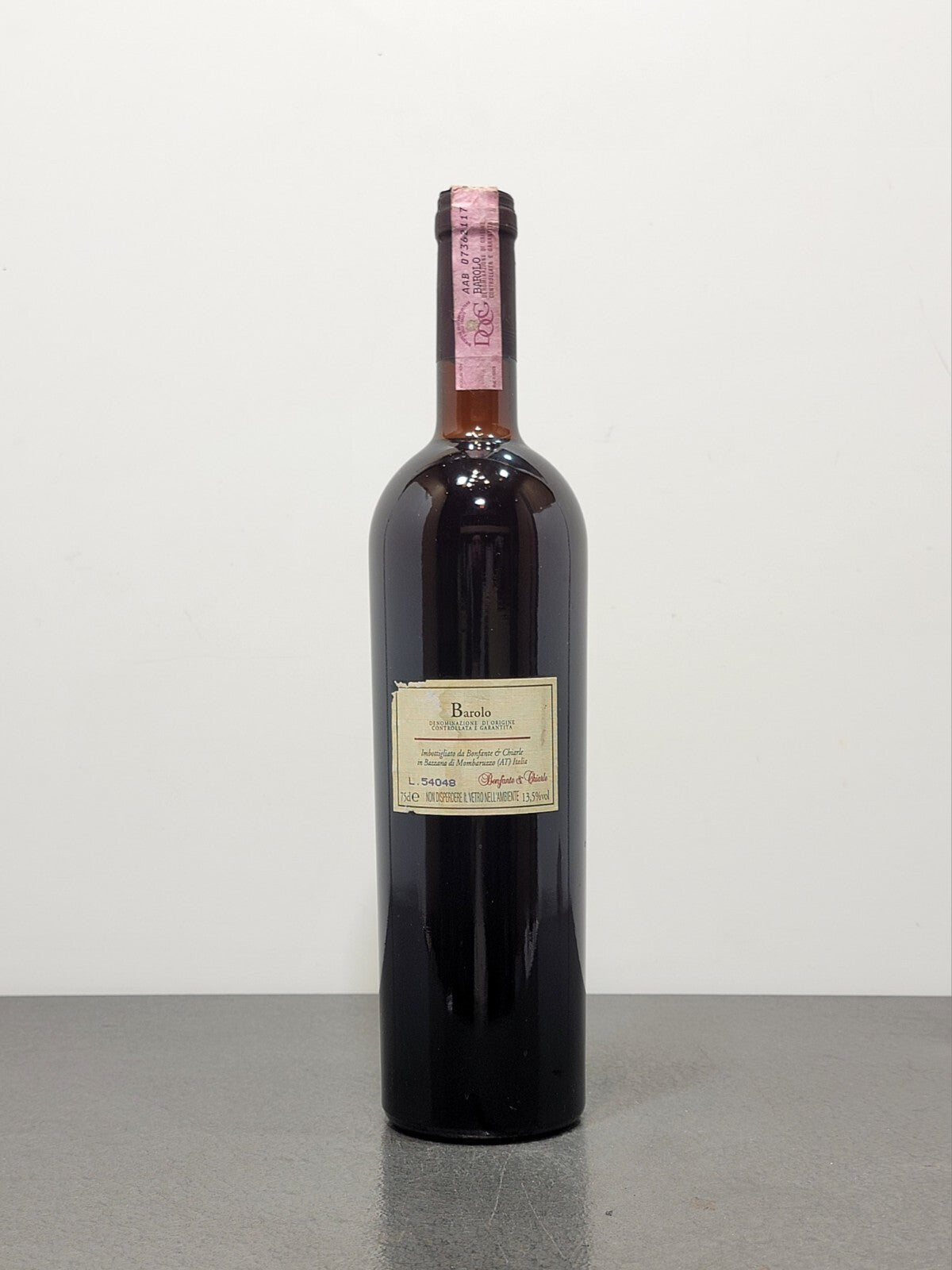 Barolo Bonfante & Chiarle 1990 bott.75 cl 13.5 %