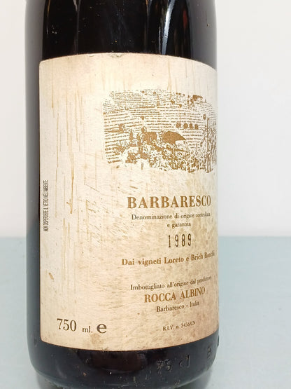 Barbaresco Rocca Albino 1989 Vigneti Loreto e Brich Ronchi bott.75 cl 14%