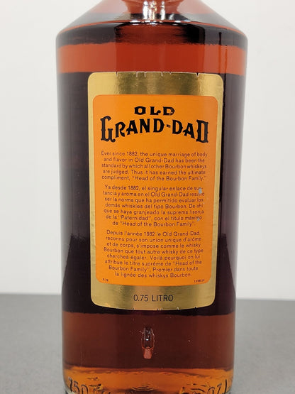 Whisky Old Grand Dad Kentucky Straight Bourbon 1970s bott.75 cl 40%