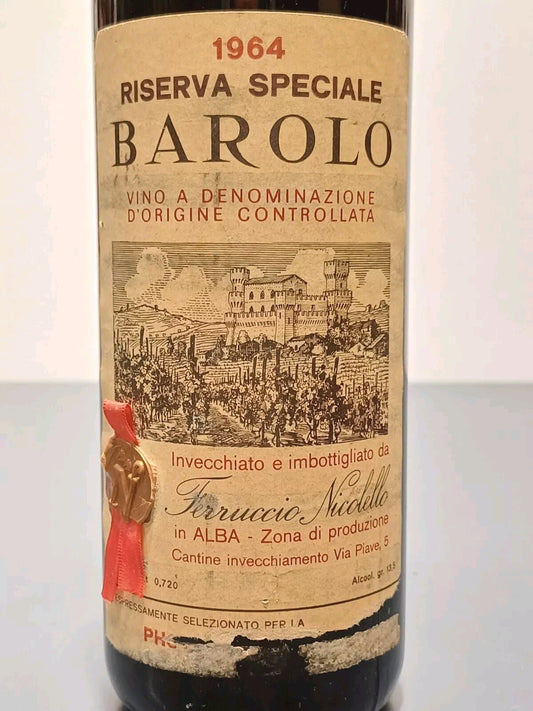Barolo 1964 Ferruccio Nicolello  Riserva Speciale bott..72 cl