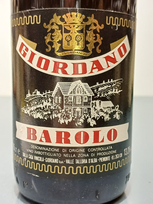 Barolo Giordano 1976 bott. 75 cl 13.2%
