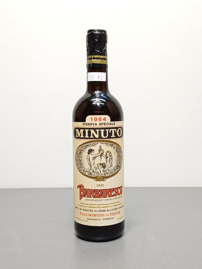 Barbaresco Fratelli Minuto 1964 Riserva Speciale bott. 72 cl 13% Tappo Nero