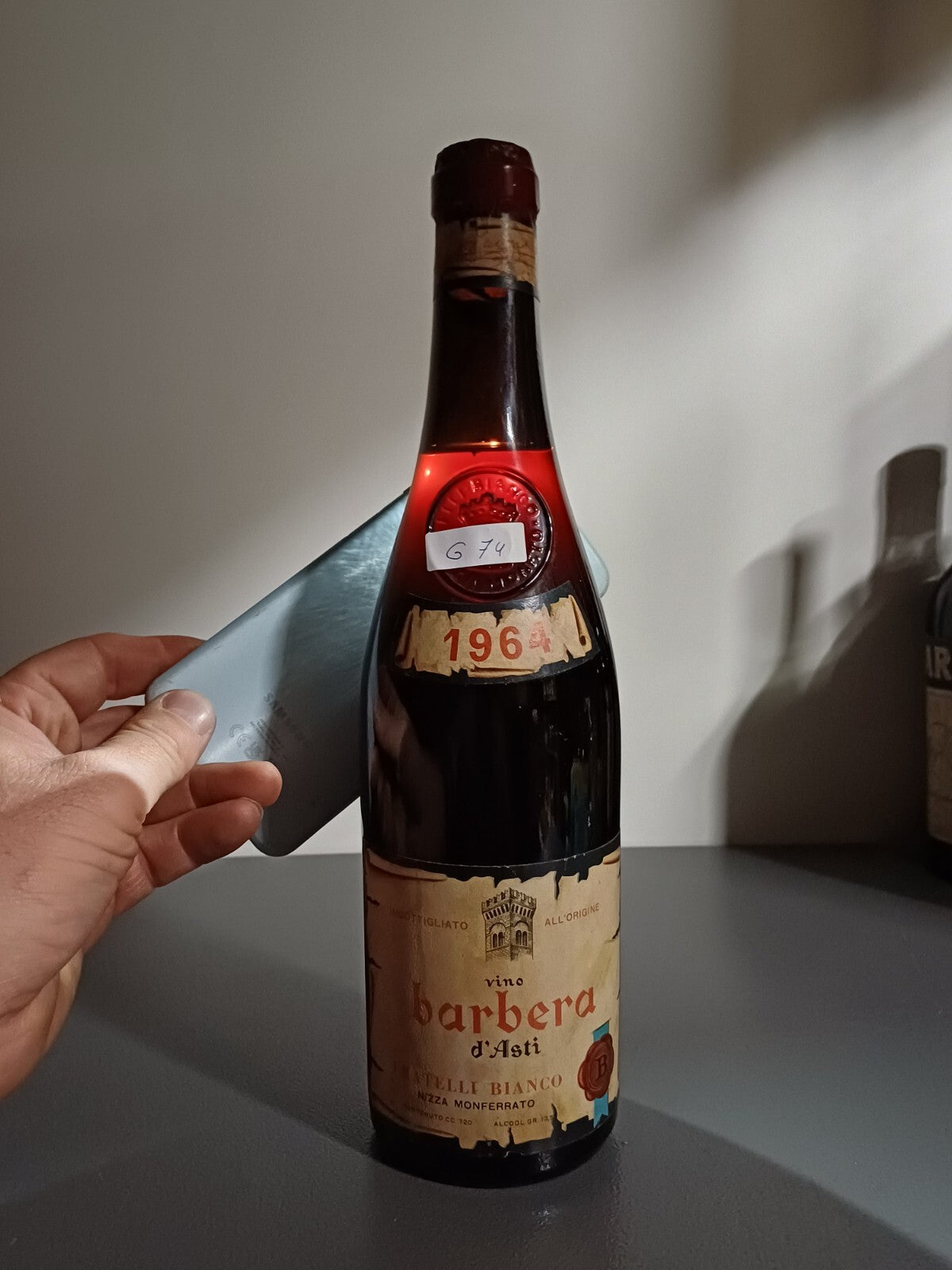 Barbera d'Asti 1964 Fratelli Bianco Nizza Monferrato bott.72 cl