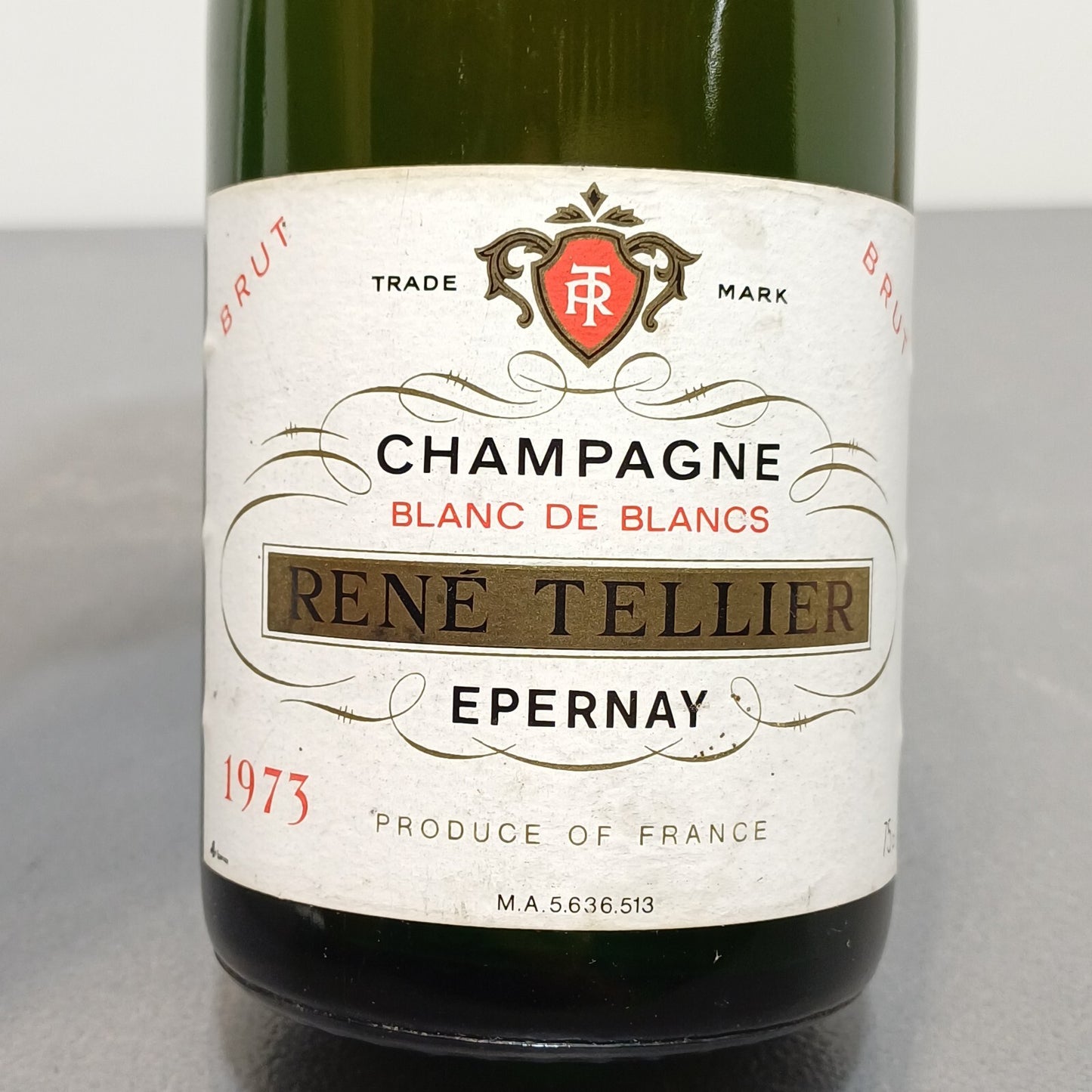 Champagne Trouillard 1973 ReneTellier Brut Blanc De Blancs Epernay bott. 75 cl