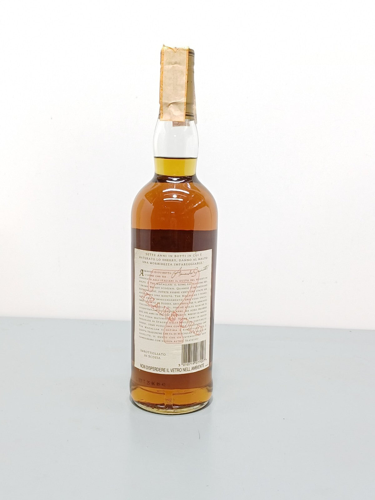 Whisky Macallan 7 years 1980s old single highland malt scotch whisky 70 cl 40%