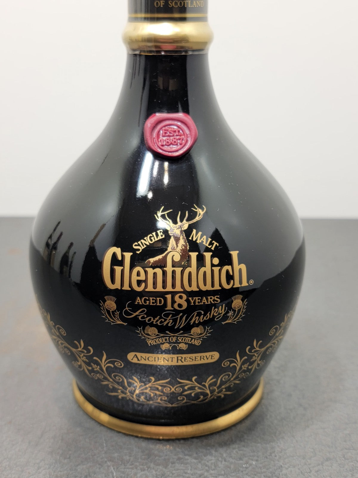 Whisky Glenfiddich 18 years Ancient Reserve Black 1980s Single Malt b.70 cl 40%