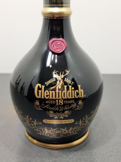 Whisky Glenfiddich 18 years Ancient Reserve Black 1980s Single Malt b.70 cl 40%