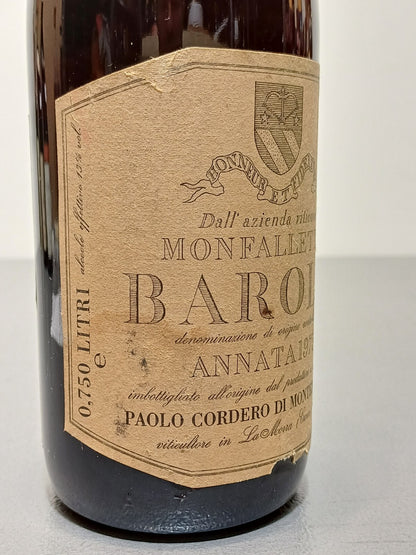 Barolo Paulo Cordero Di Montezemolo 1975 Monfalletto bott.75 cl 13%