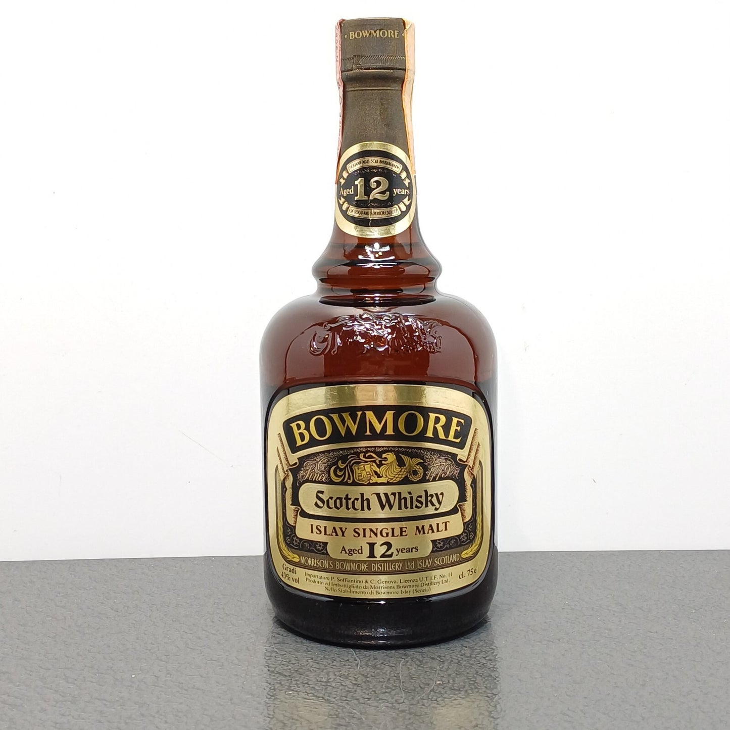 Bowmore 12 years Old Islay Pure Malt Scotch Whisky anni 80 bott. 75 cl 43%