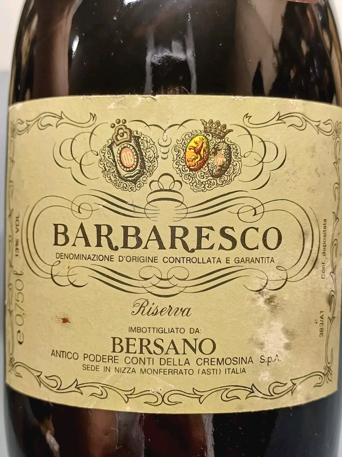 Barbaresco 1982 Bersano Riserva bott..75 cl