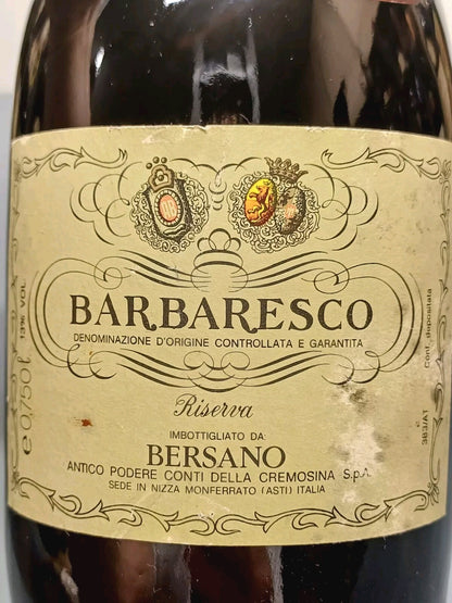 Barbaresco 1982 Bersano Riserva bott..75 cl