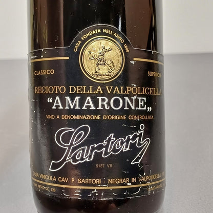 Amarone 1969 Sartori Recioto Della Valpolicella bott. 72 cl 14.5%
