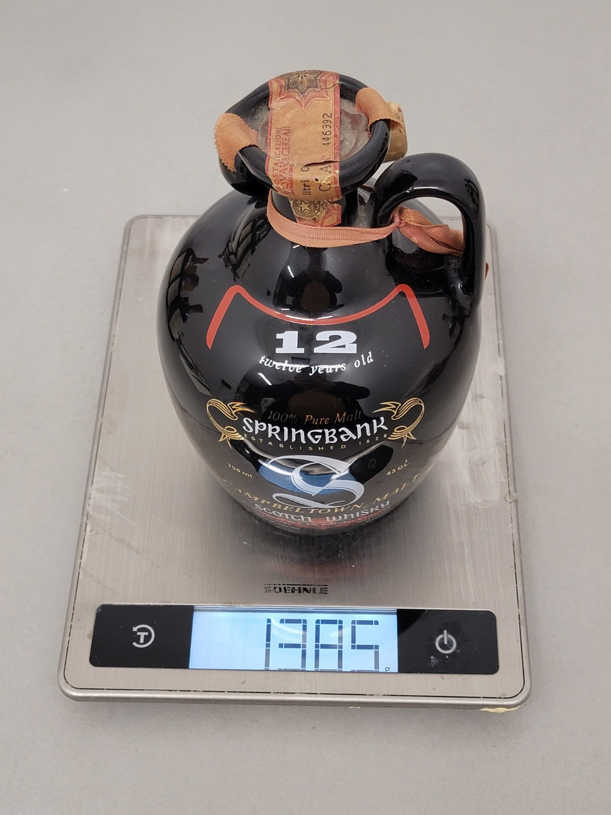 Whisky Springbank 12 years 1980s Decanter Campbeltown Malt bott. 75 cl 43%