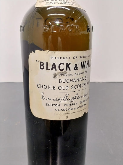 Whisky Black & White 1950s Spring Cap James Buchanan bott.75 cl