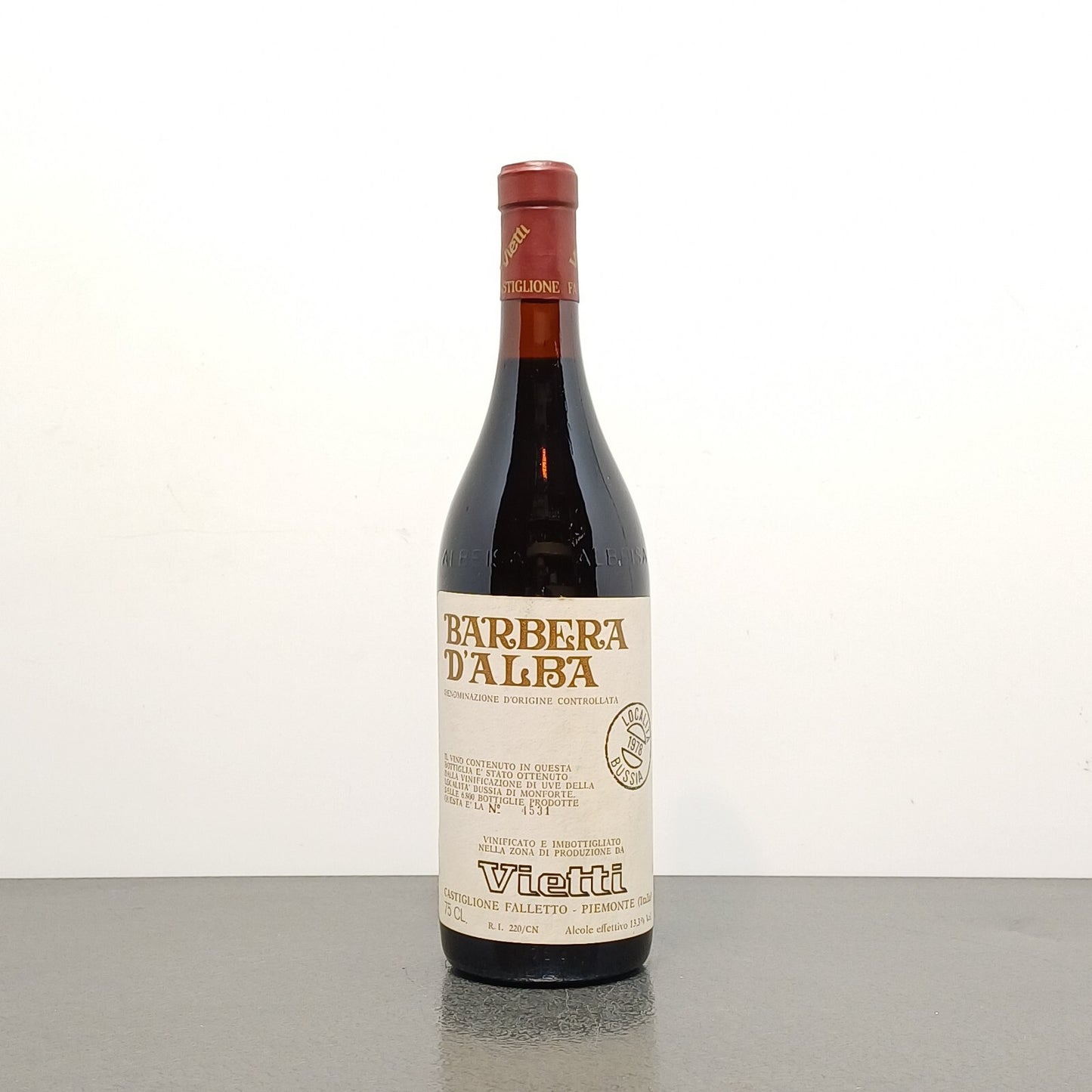 Barbera d'Alba 1978 Bussia Castiglione Falletto Vietti.75 cl 13.3%