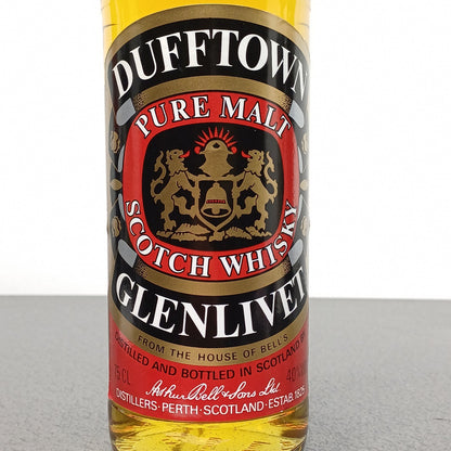 Whisky Dufftown 8 years Glenlivet 1980s Pure Malt Scotch Whisky bott.75 cl 40 %