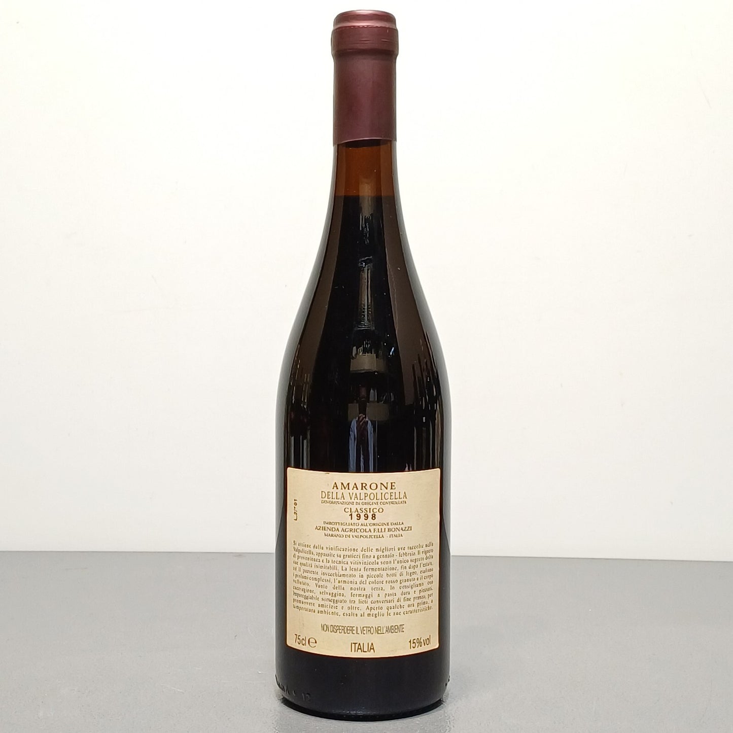 Amarone 1998 IL Cantiere D'italia Valpollicella Classico Fratelli Bonazzi 75 cl