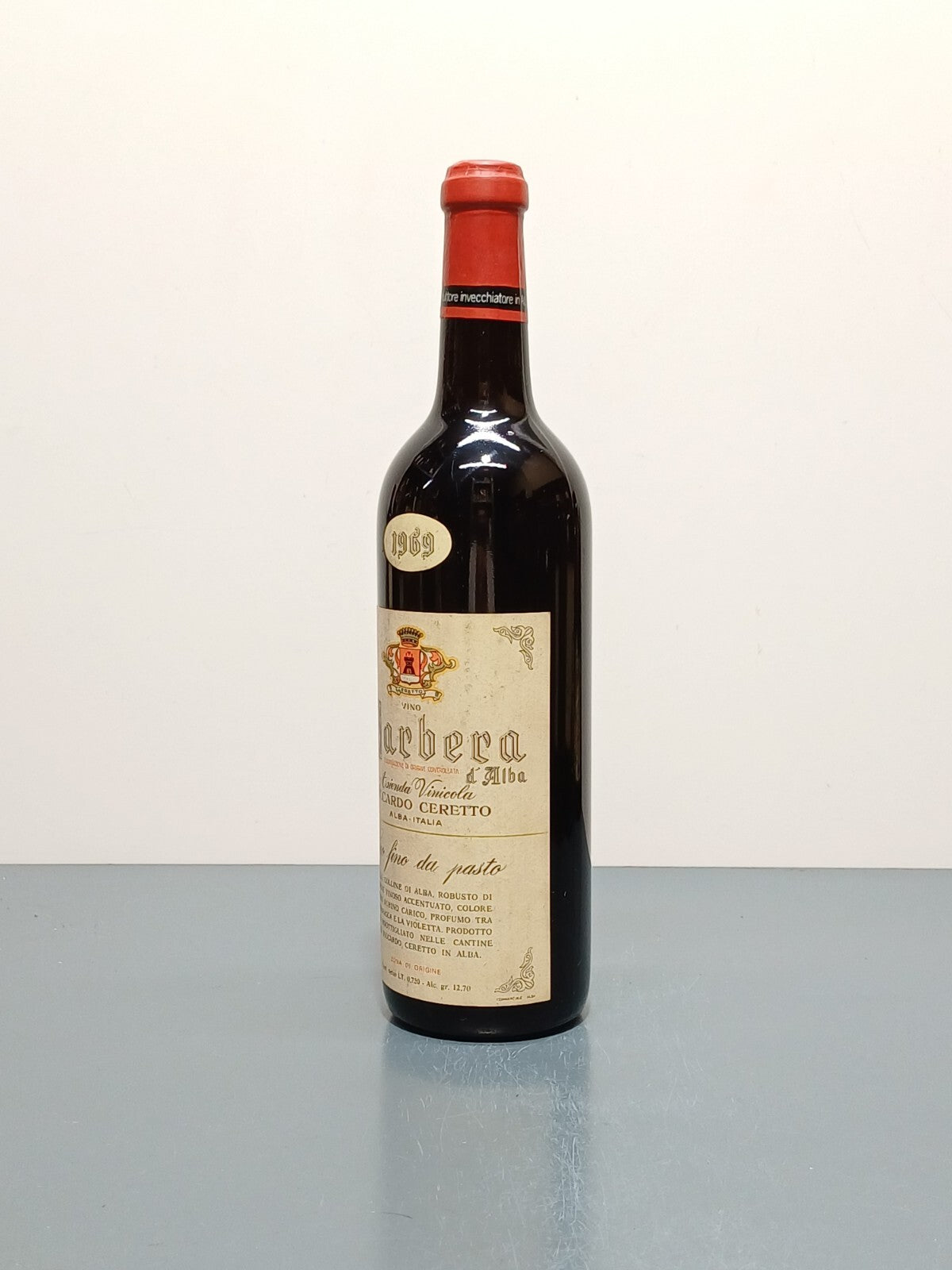 Barbera 1969 D'alba Riccardo Ceretto bott. 72 cl