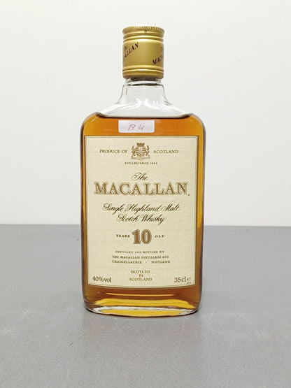 Whisky Macallan 10 years 1990s old Single Highland Malt Scotch Whisky bott 35 cl