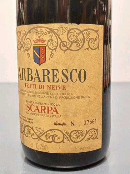 Barbaresco 1979 Scarpa I Tetti Di Neive bott. 75 cl