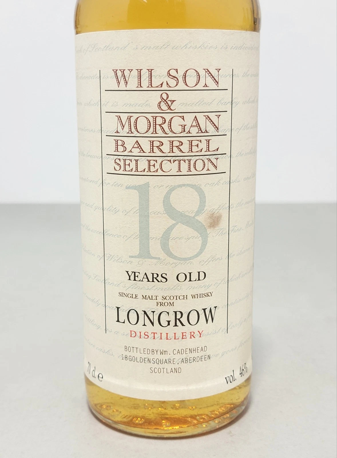 Whisky Longrow 1974 18year Wilson & Morgan imb. 1993 Springbank Barrel